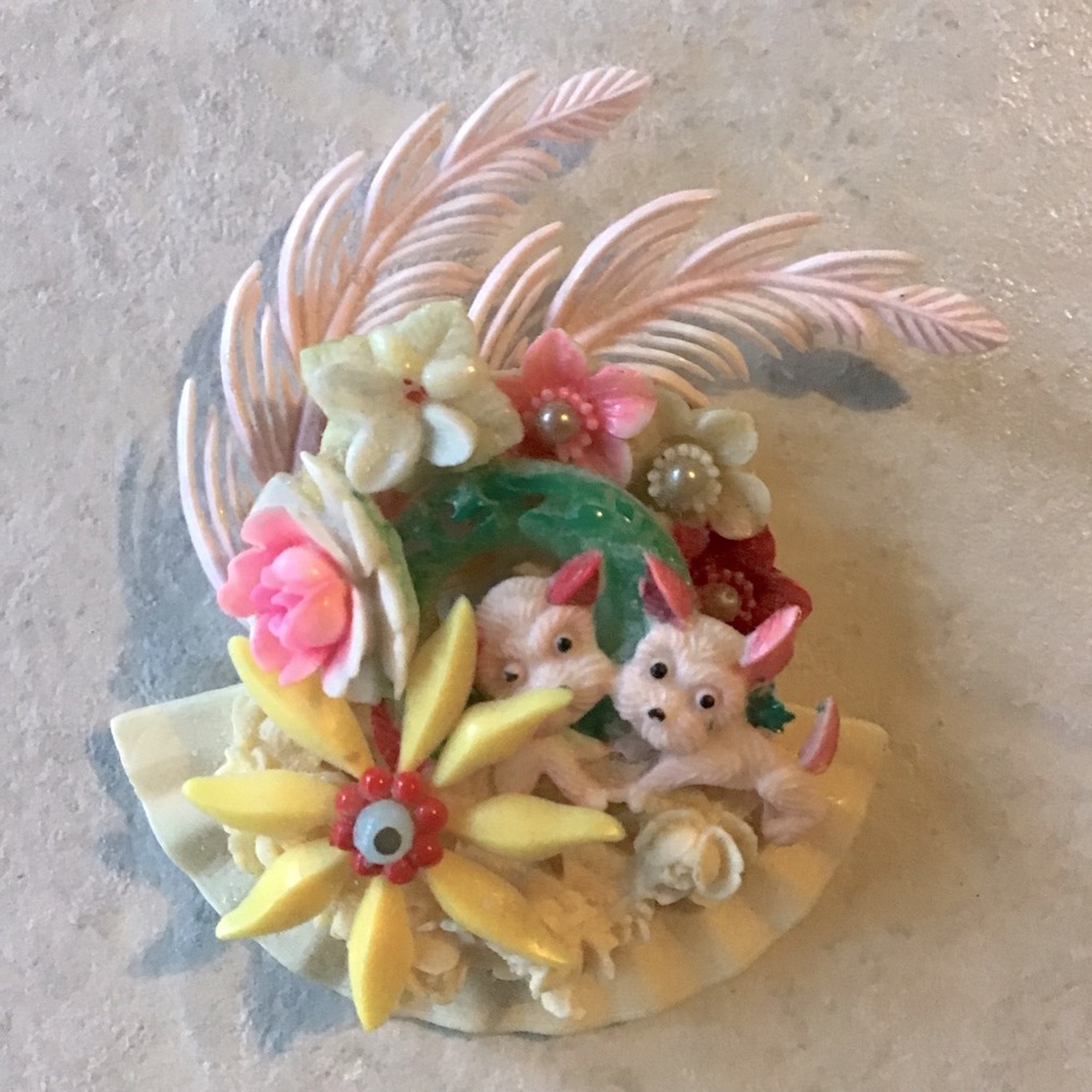 Joli Vintage Materials Brooch